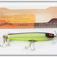 Vintage Bomber Bait Co Yellow Silver Scale Spin Stick In Box