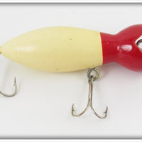 Vintage Unknown Red & White Open Mouth Lure