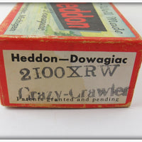 Heddon Red & White Shore Crazy Crawler In Correct Box