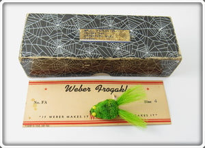 Vintage Weber Frogakle Hair Frog Lure In Correct Spider Web Box