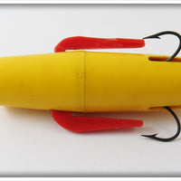 Muskovie Yellow & Red Weedless Spring Loaded Bait In Box