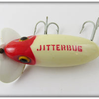 Arbogast Red & White Plastic Lip Jitterbug In Box