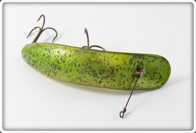 Vintage Paw Paw Green Silver Flash 2 Hook Flap Jack 5200