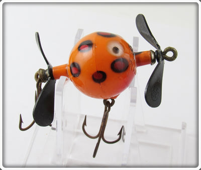 Vintage Herb Mills Orange Spotted Goof Ball Lure