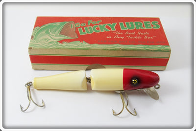 Paw Paw Lucky Lures Red & White Jointed Pikie In Box 2103