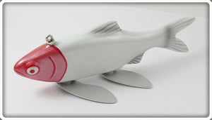 Melosh Wood Hand Carved Red & White Fish Decoy