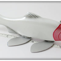 Melosh Wood Carved Red & White Fish Decoy