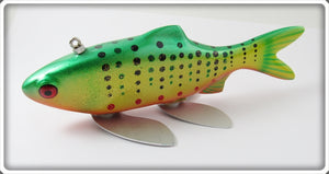 Melosh Wood Hand Carved Spotted Fish Decoy