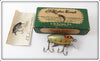 Vintage Clark's Perch Water Scout Lure In Yellow Fin Chub Box 403 