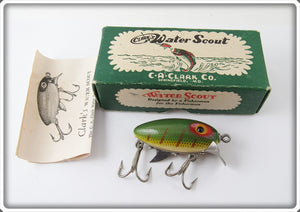 Vintage Clark's Perch Water Scout Lure In Correct Box