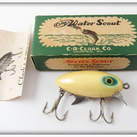 Vintage Clark's Pearl Blue Eyes Water Scout Lure In Correct Box