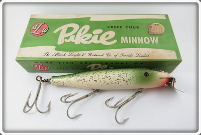 Vintage AL&W Creek Chub Silver Flash Husky Pikie In Box P336 