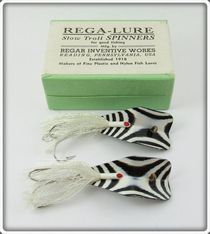 Regar Inventive Works Black & White Zebra Rega-Lure Pair