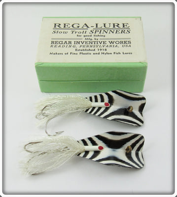 Regar Inventive Works Black & White Zebra Rega-Lure Pair
