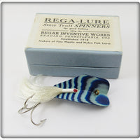 Vintage Regar Inventive Works Blue Zebra Rega-Lure In Box 