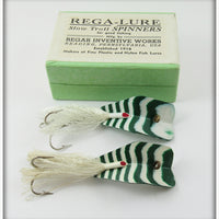 Regar Inventive Works Green & White Zebra Rega-Lure Pair 