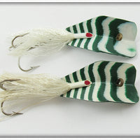 Regar Inventive Works Green & White Zebra Rega-Lure Pair In Box