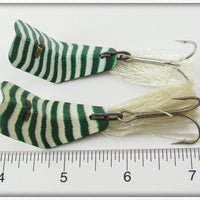 Regar Inventive Works Green & White Zebra Rega-Lure Pair In Box