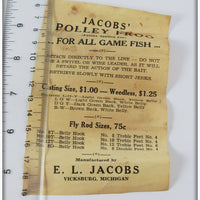 E.L. Jacobs Light Green Yellow Belly Weedless Polly Frog