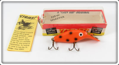 Kautzky Lazy Ike Orange Black Spot Snapper Lure In Box S-3 OS