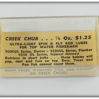 Creek Chub Orange Spotted Ultra Light Pikie In Box