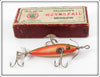 Pflueger Rainbow Neverfail Minnow In Maroon Trademark Box