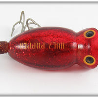 Arbogast Red Glitter Ghost 3/8 Ounce Hula Popper