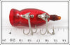 Arbogast Red Glitter Ghost 3/8 Ounce Hula Popper