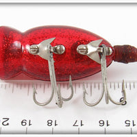 Arbogast Red Glitter Ghost 3/8 Ounce Hula Popper