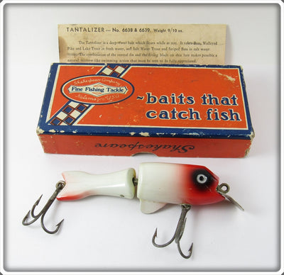 Shakespeare White Red Head Tantalizer In Correct Box WR 6638