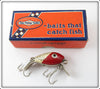 Vintage Shakespeare Red Head Flitter Dopey Lure In Correct Box WRS 6603