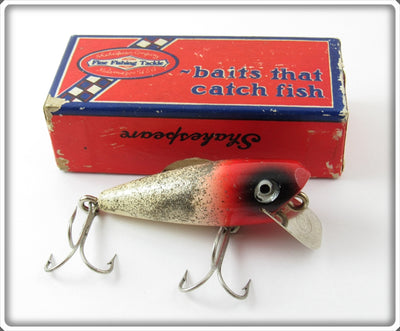 Vintage Shakespeare Red Head Flitter Pup Lure In Correct Box WRS 6564