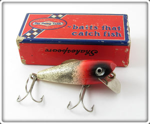 Vintage Shakespeare Red Head Flitter Pup Lure In Correct Box WRS 6564