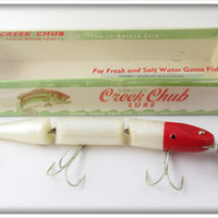 Vintage Creek Chub Red & White Double Jointed Pikie Lure In Box