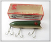 Vintage Heddon Tack Eye Green Scale Lucky 13 Lure In Box 2500-D