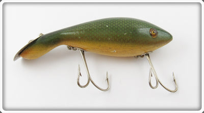 Vintage Heddon Green Scale Tadpolly Lure 5009D