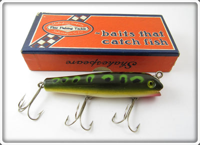 Vintage Shakespeare Frog Spot Jerkin Lure In Correct Box F 6567