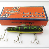 Vintage Shakespeare Frog Spot Jerkin Lure In Correct Box F 6567