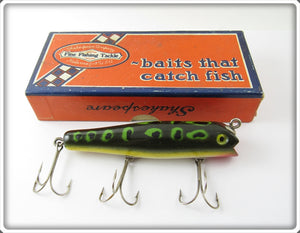 Vintage Shakespeare Frog Spot Jerkin Lure In Correct Box F 6567