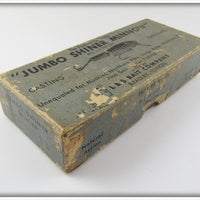 L&S White Green Stripes Jumbo Shiner Minnow In Box