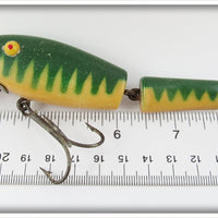 L&S White Green Stripes Jumbo Shiner Minnow In Box
