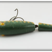 L&S White Green Stripes Jumbo Shiner Minnow In Box