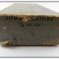 L&S White Green Stripes Jumbo Shiner Minnow In Box