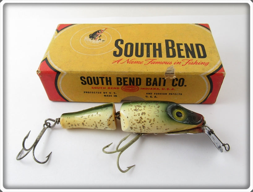 South Bend Silver Speckled Baby Jointed Pike Oreno Lure In Box 2956 S