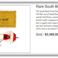 South Bend Red Head White Truck Oreno In Box 936 RH