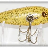 Heddon White With Gold Flitter 100 Three Hook Minnow 108