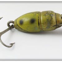 Vintage Creek Chub Fisherman Altered Green Beetle Lure 3851