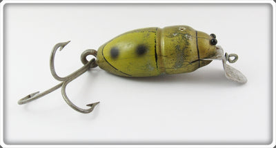 Vintage Creek Chub Fisherman Altered Green Beetle Lure 3851