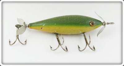 Vintage South Bend Green Crackleback Surf Oreno Lure 963 GCBW