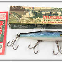 Vintage Pflueger Blue Mullet Scale Mustang Lure In Box 9509